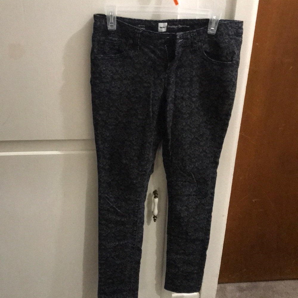 Patterned Stretchy Skinny Jeans